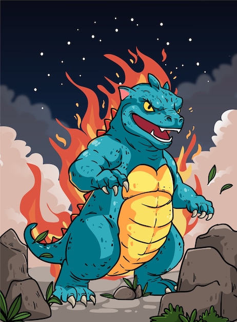 Ilustración de monstruo dibujada a mano