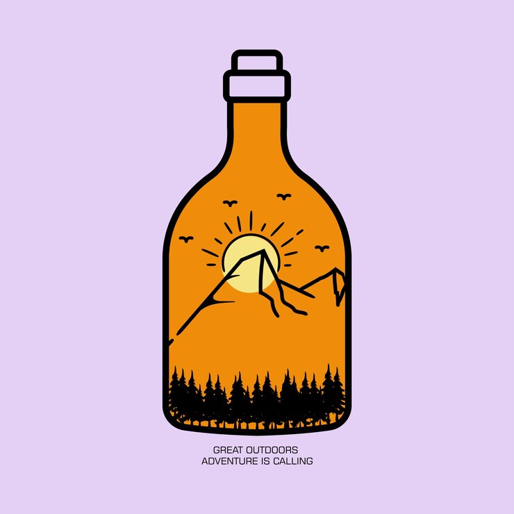 Vector ilustración de montaña aventura al aire libre gráfico vectorial para camiseta y otros usos