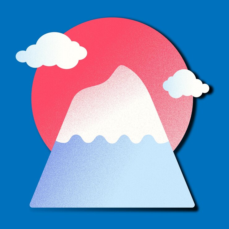 ilustración de la montaña Fuji de Japón