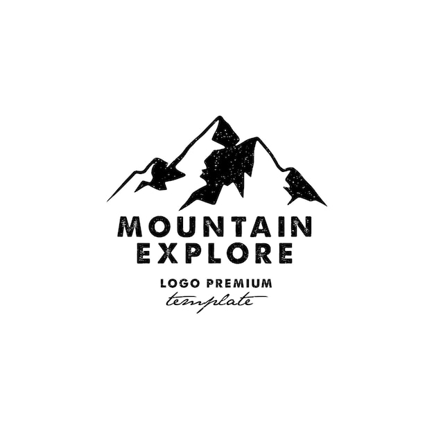 Ilustración de montaña para logo montaña explorar vector premium