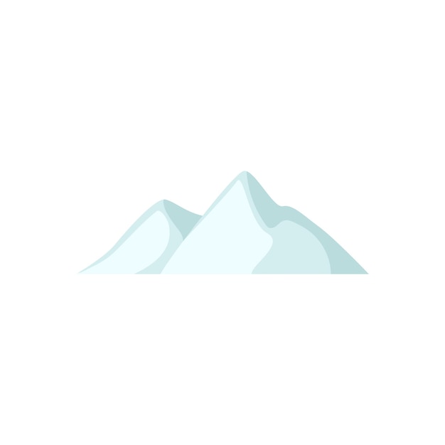 Ilustración de la montaña de nieve