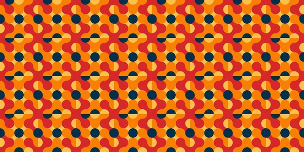 Ilustración de mosaico geométrico abstracto con formas abstractas creativas color naranja