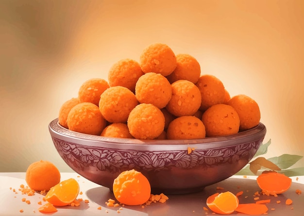 Vector ilustración de motichoor laddu