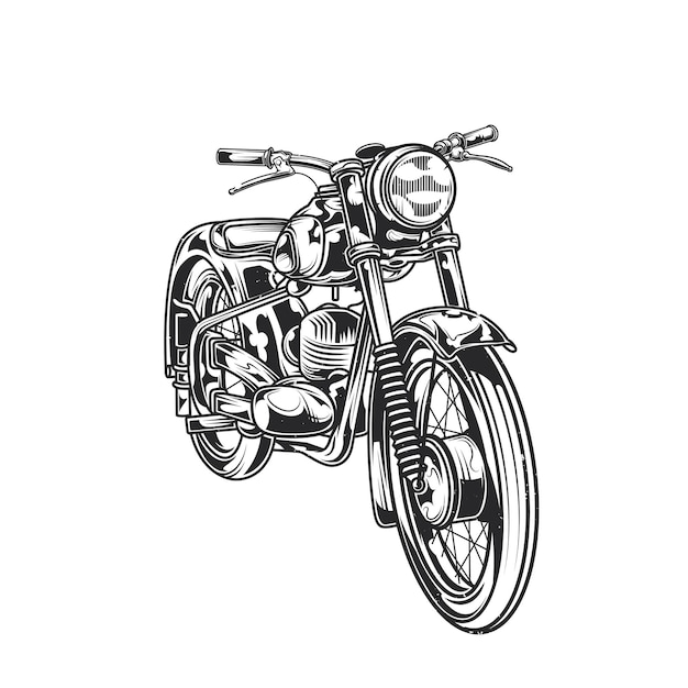 ilustración de motocicleta clásica