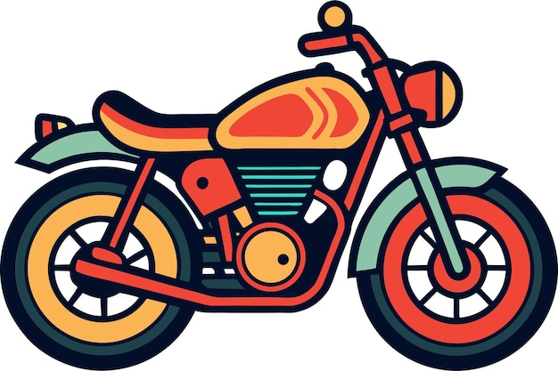 Ilustración de una motocicleta retro