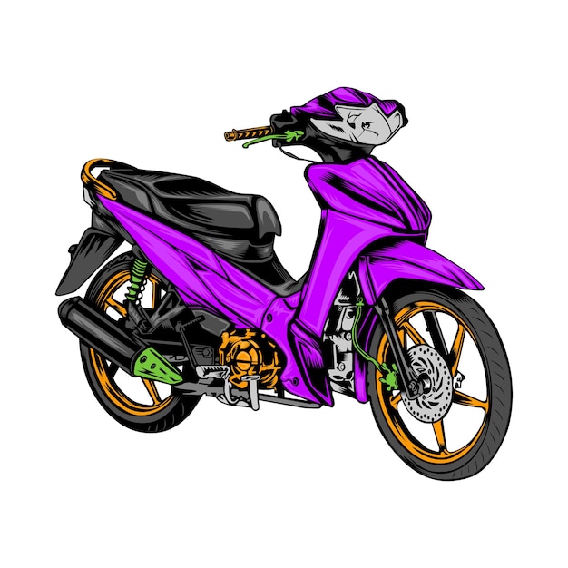 Vector ilustración de la motocicleta