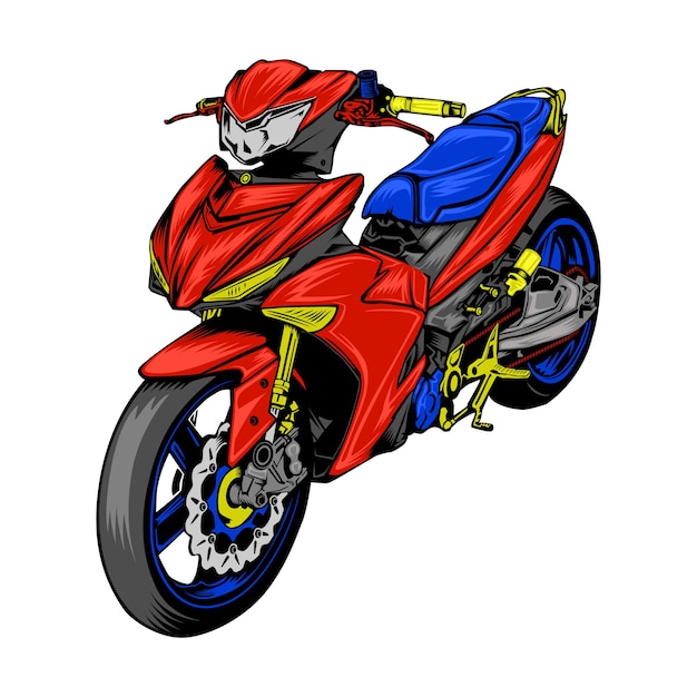 Vector ilustración de la motocicleta