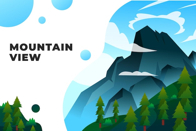 Vector ilustración de mountain view