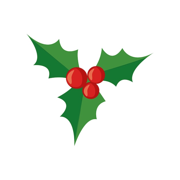 Ilustración de muérdago de Navidad