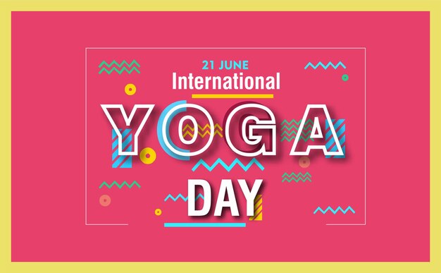 ilustración de mujer para el banner web del día internacional del yoga EPS10 vector