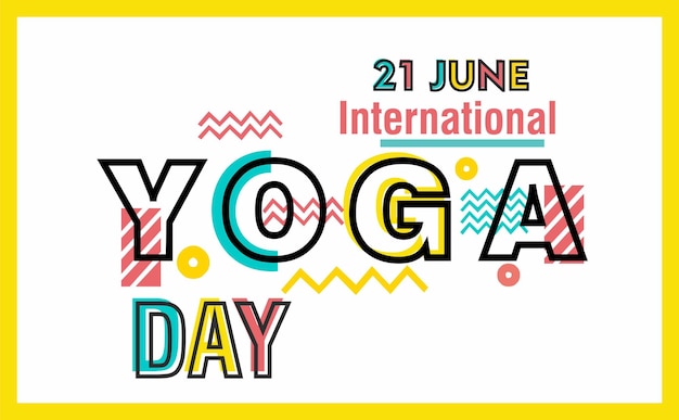 ilustración de mujer para el banner web del día internacional del yoga EPS10 vector