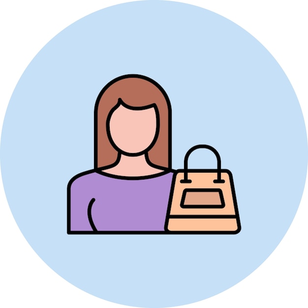 Ilustración de una mujer comprando un piso