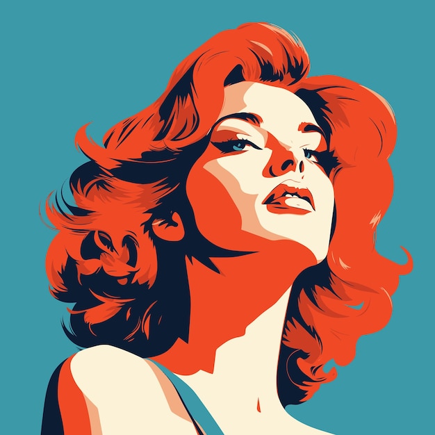 Vector ilustración de la mujer de dos tonos