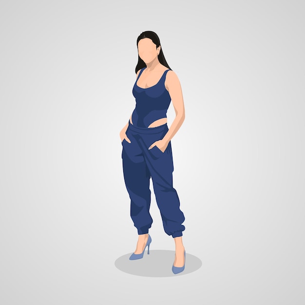 Vector ilustración de mujer elegante