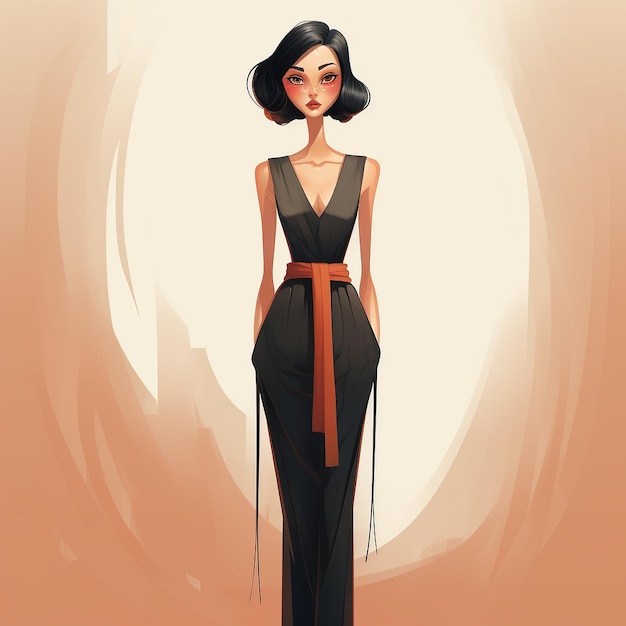 Vector ilustración de una mujer elegante