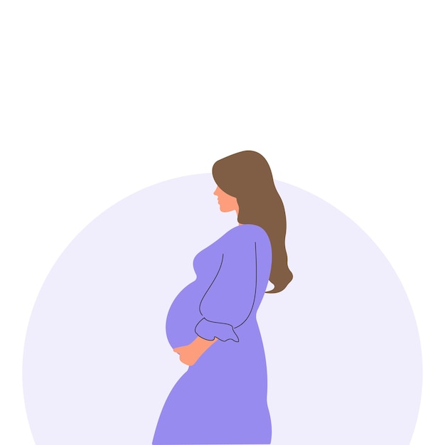 Ilustración de una mujer embarazada