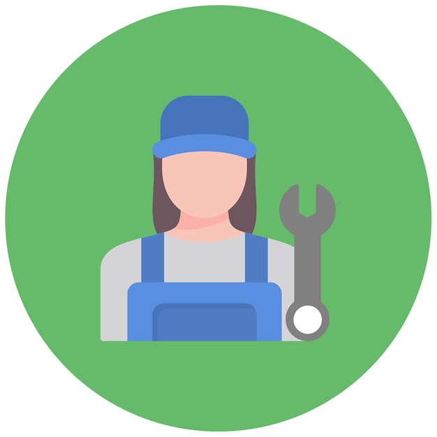 Ilustración de una mujer fontanera