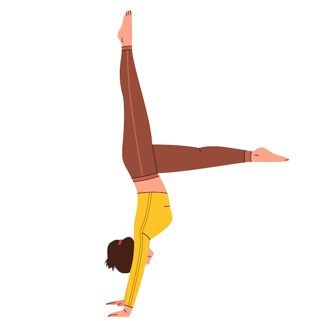 Ilustración de una mujer haciendo yoga