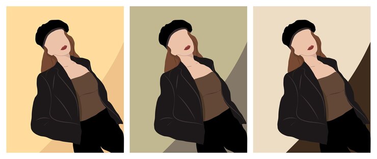 Ilustración de mujer de moda limpia
