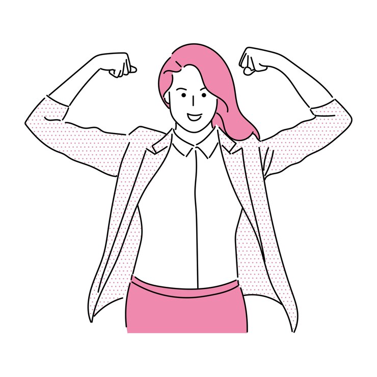 Vector ilustración de una mujer de negocios o una persona profesional que trabaja en un vector de arte lineal