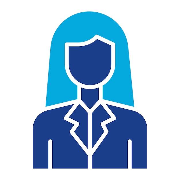 Ilustración de la mujer de negocios plana