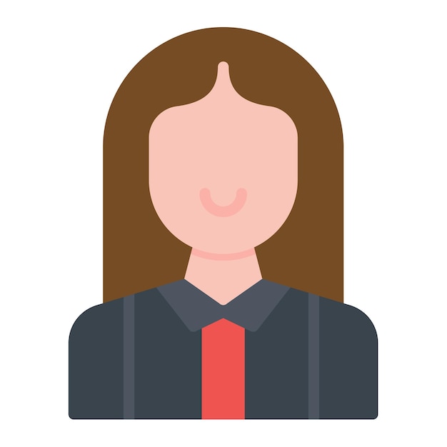 Ilustración de la mujer de negocios plana