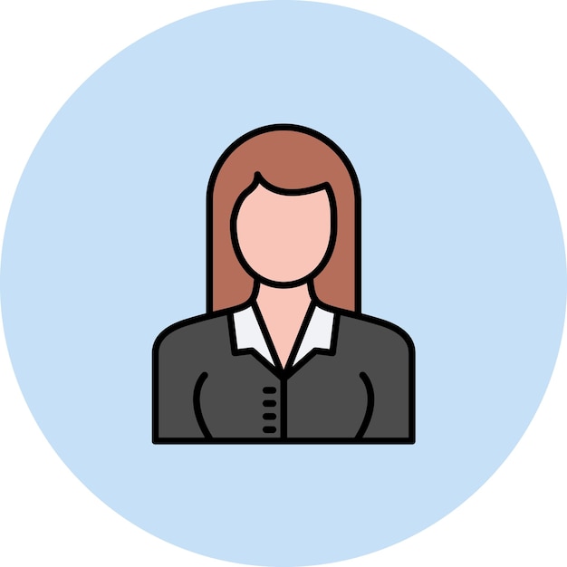 Ilustración de una mujer de negocios plana
