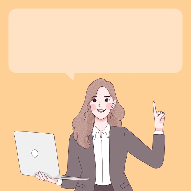 Vector ilustración de mujer de negocios