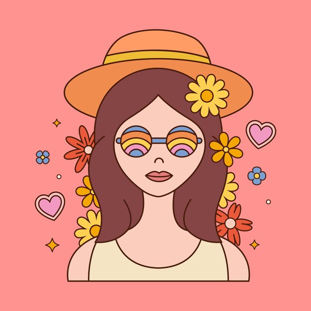 Ilustración de la mujer de verano