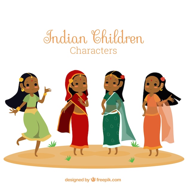 Ilustración de mujeres indias