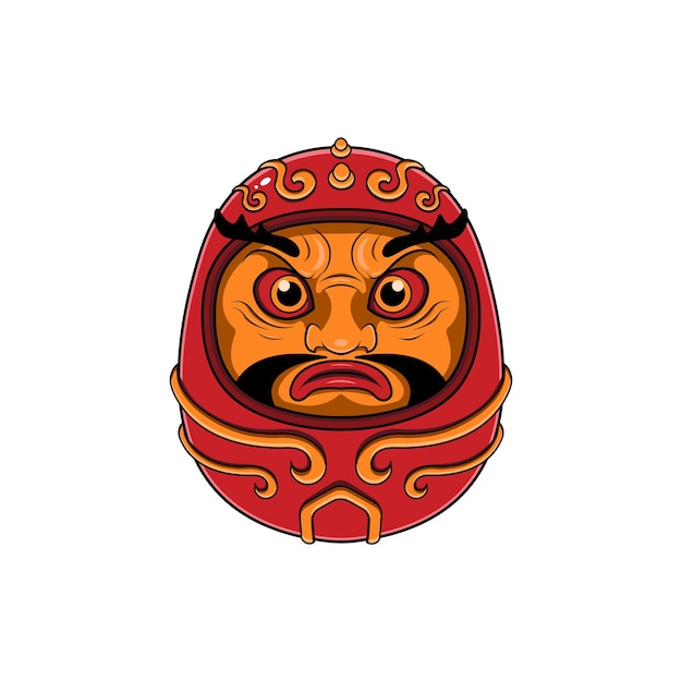 Vector ilustración de muñeca daruma