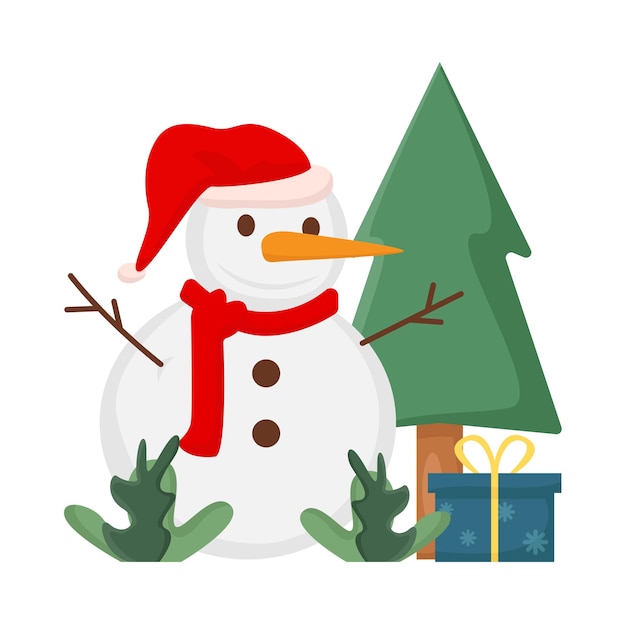 Ilustración del muñeco de nieve