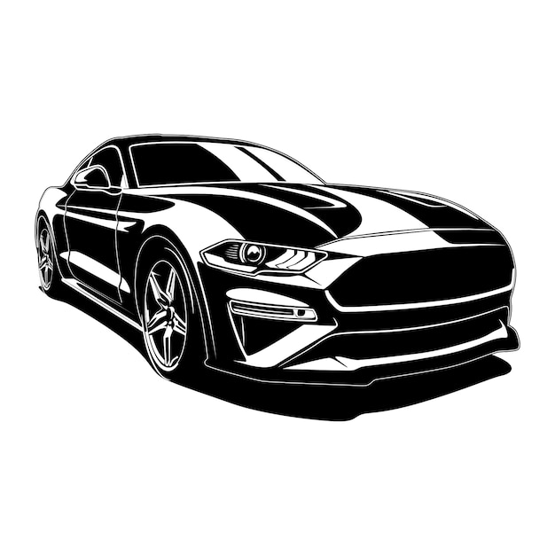 Ilustración de muscle car