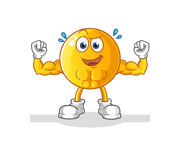 Ilustración muscular emoticon