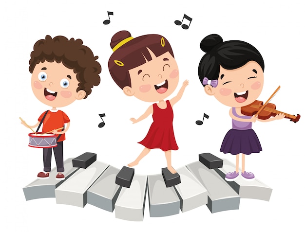 Ilustración de la música infantil