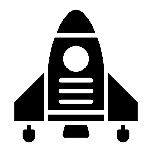 Ilustración de una nave espacial plana