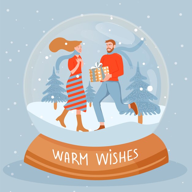 Ilustración de Navidad y feliz año nuevo.