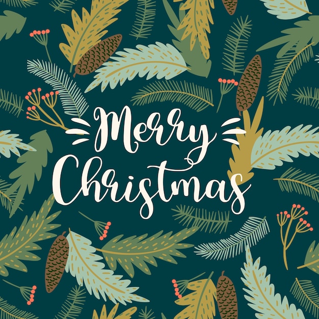 Ilustración de Navidad y feliz año nuevo.