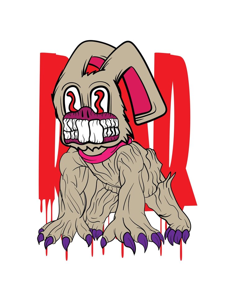 Vector ilustración de navidad de horror con estilo japonés para el evento kaijune