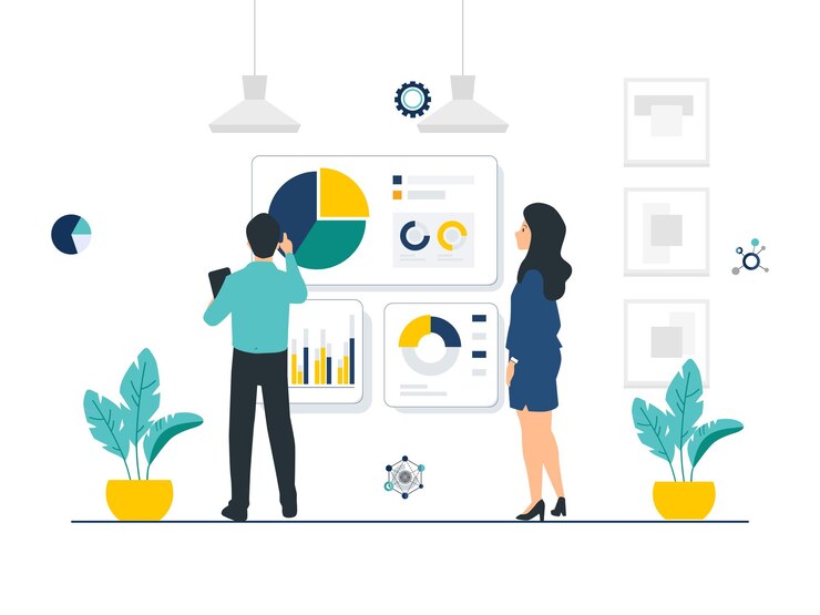 Ilustración de negocios de ciencia de datos