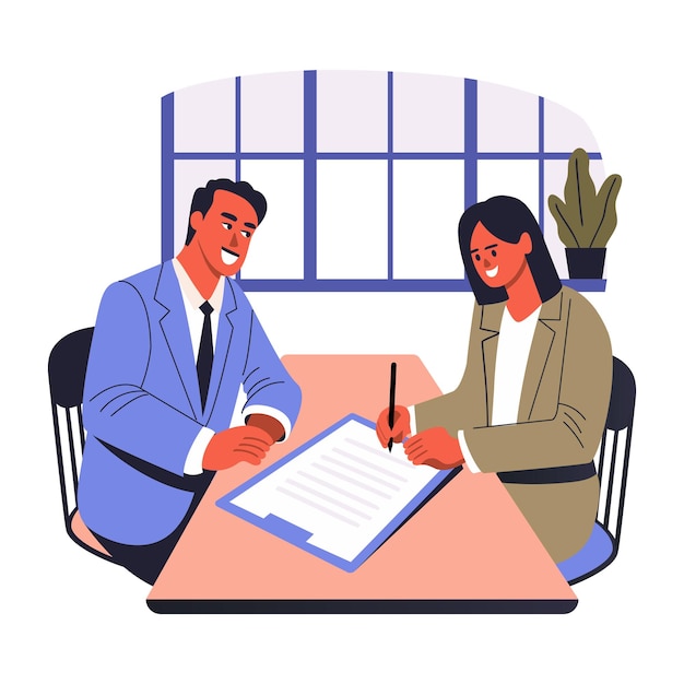 Ilustración de negocios en estilo plano