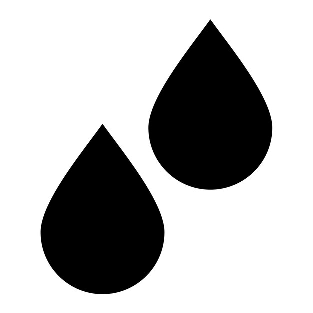 Ilustración negra sólida del glifo del agua