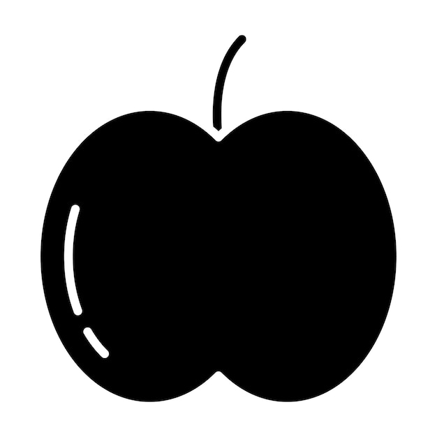 Ilustración negra sólida del glifo de Apple