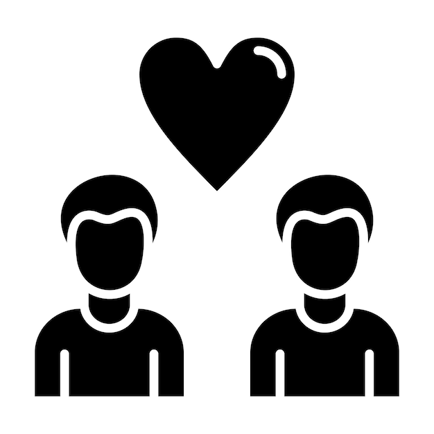 Ilustración negra sólida del glifo de relaciones públicas