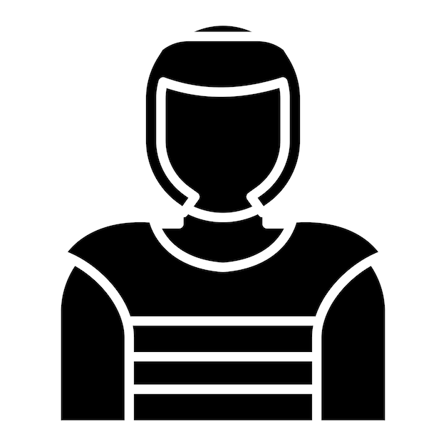 Ilustración negra sólida del glifo de Taekwondo