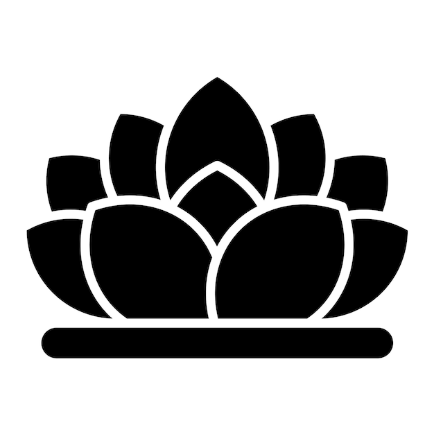 Ilustración negra sólida del glifo de yoga