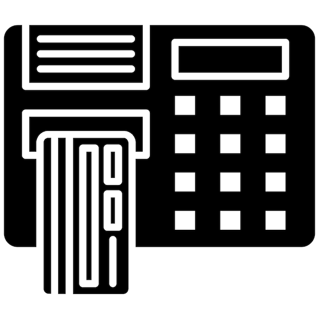 Ilustración en negro sólido de Atm Glyph