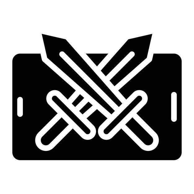 Ilustración en negro sólido de Battle Royale Glyph