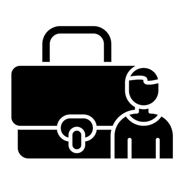 Ilustración en negro sólido de Broker Glyph