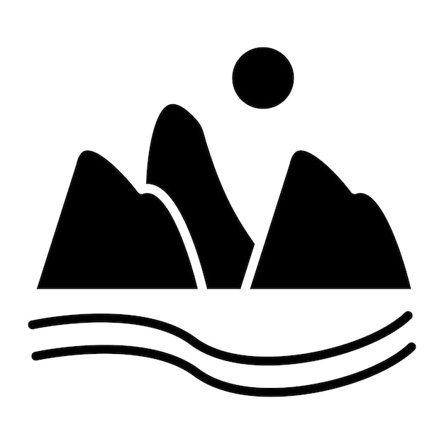 Ilustración en negro sólido de Dune Glyph